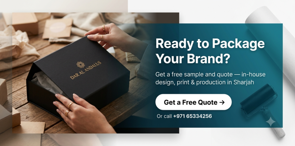 Request a custom packaging quote from Dar Al Andalus in the UAE